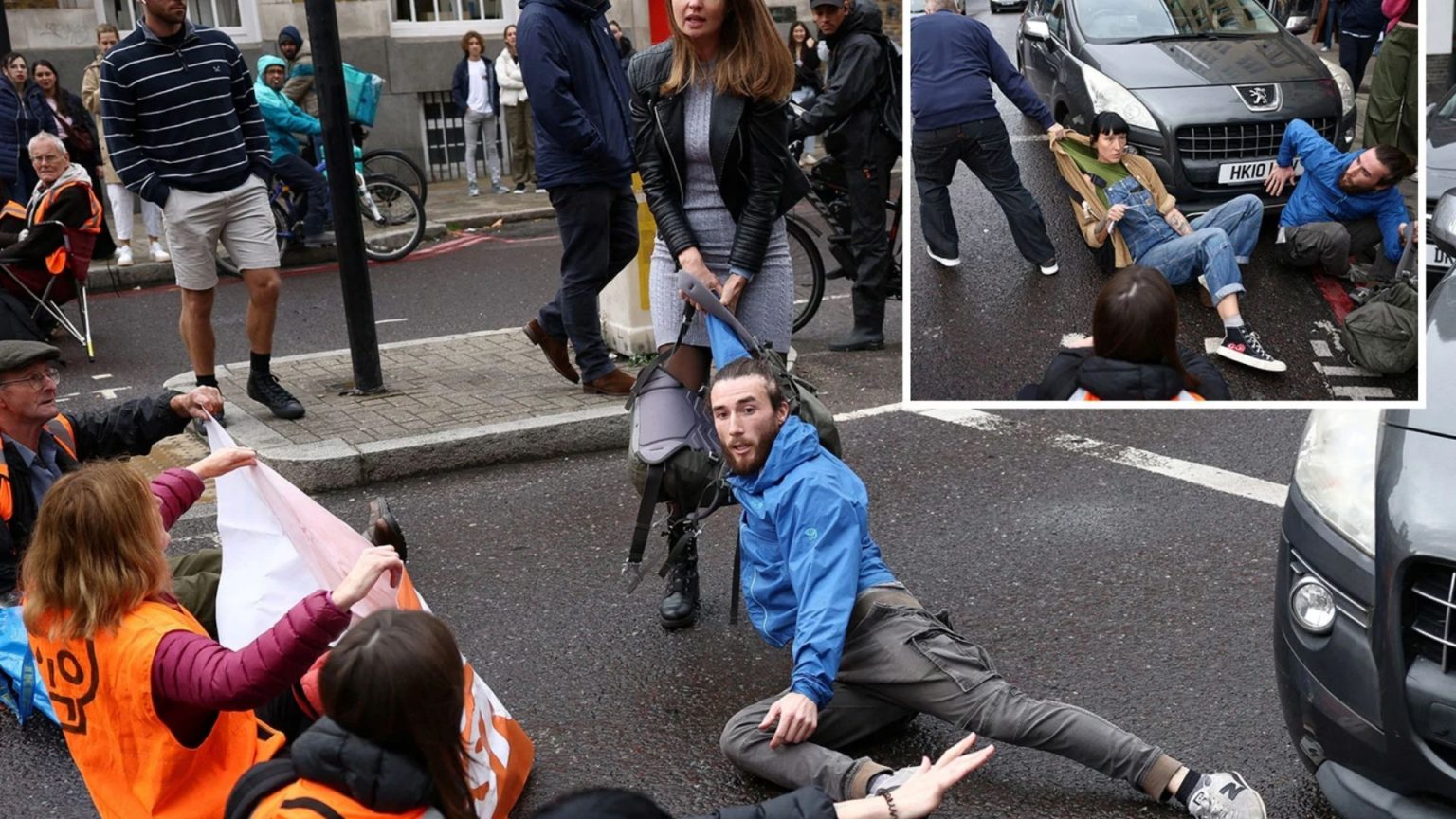 A mom with a sick baby who was blocked by eco-nuts – however police inform the general public to not intrude A mother with a sick child who was blocked by eco-nuts - but police tell the public not to interfere