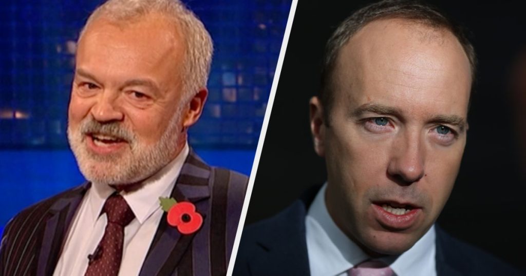 Graham Norton Takes Goal At Matt Hancock In Savage Comedy Monologue Graham Norton Takes Aim At Matt Hancock In Savage Comedy Monologue