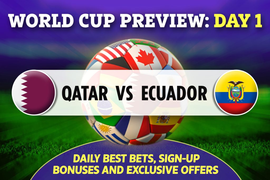 World Cup preview – Day 1: Qatar vs Ecuador ideas and prediction plus free bets and bonus sign-up gives World Cup preview - Day 1: Qatar vs Ecuador tips and prediction plus free bets and bonus sign-up offers
