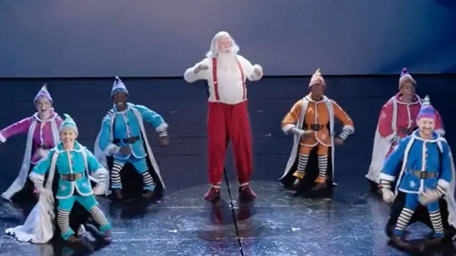 Elf The Musical hires people to shuffle on their knees to play the elves