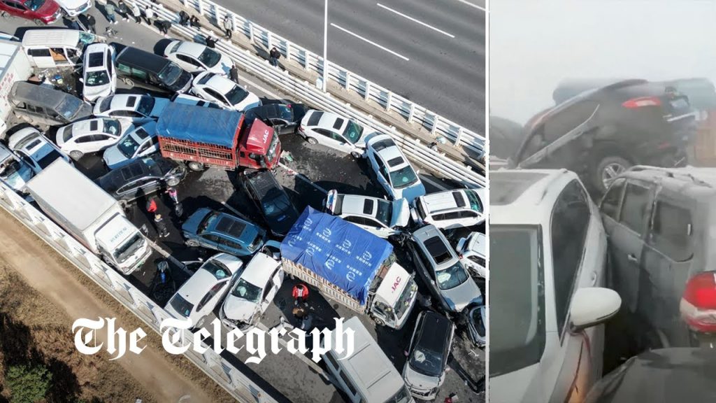 Over 200 cars trapped in massive pile-up on Chinese bridge shrouded by fog Over 200 cars trapped in huge pile-up on Chinese bridge shrouded in fog