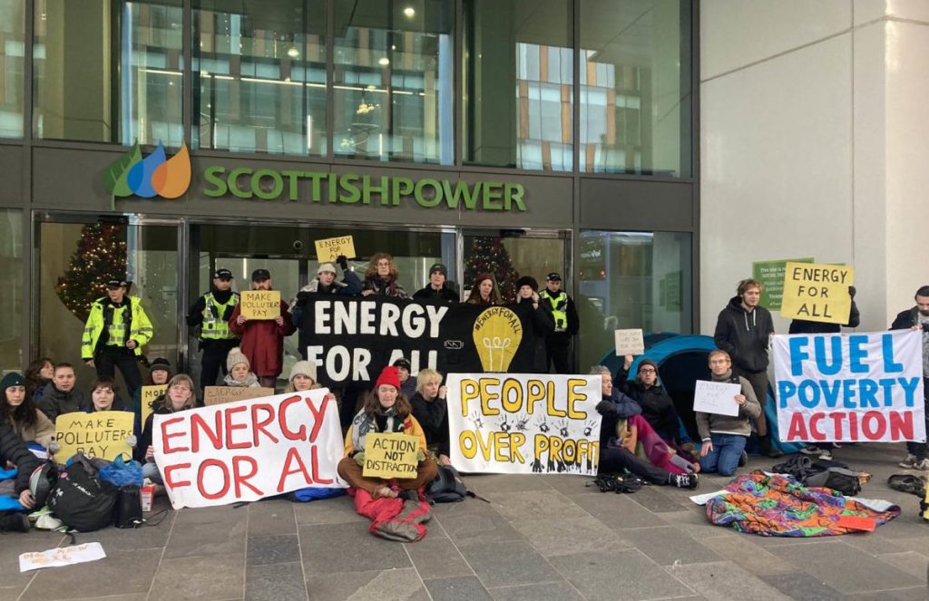 Activists protest at British Museum and Scottish Power over rising energy bills