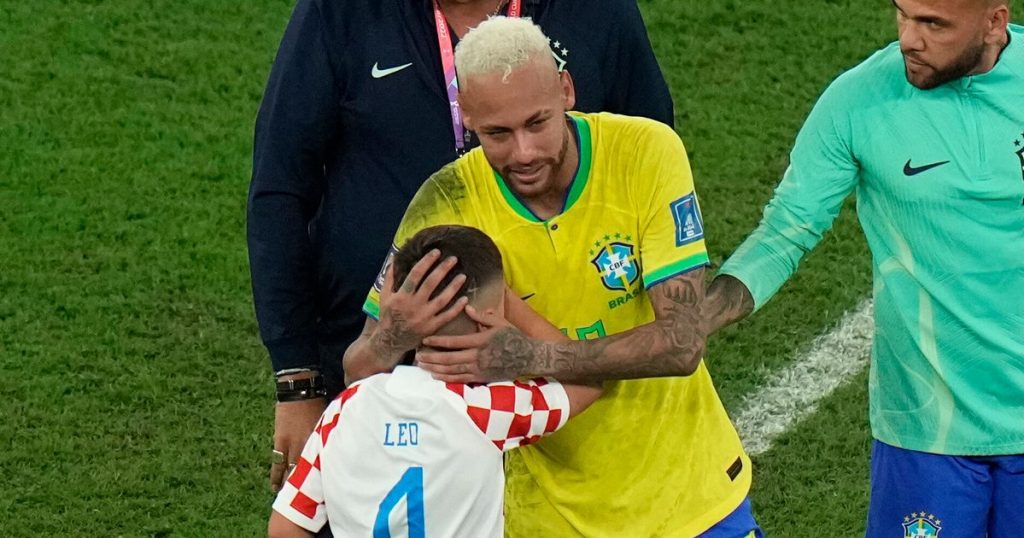 Touching World Cup moment as heartbroken Neymar comforted by son of Croatian player