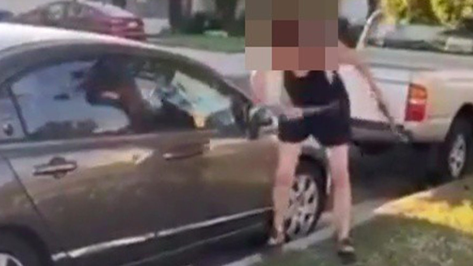 Watch as ‘crazy Karen’ attacks neighbour’s car with hammer in each hand yelling ‘get the f*** out of the neighbourhood’ Watch as ‘crazy Karen’ attacks neighbour’s car with hammer in each hand yelling ‘get the f*** out of the neighbourhood’