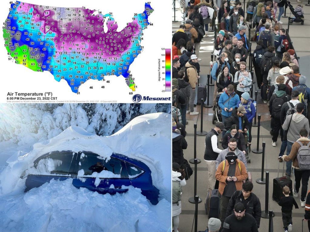 Winter storm latest: 16 die, blackouts across US as thousands of travellers stranded on Christmas Eve - live