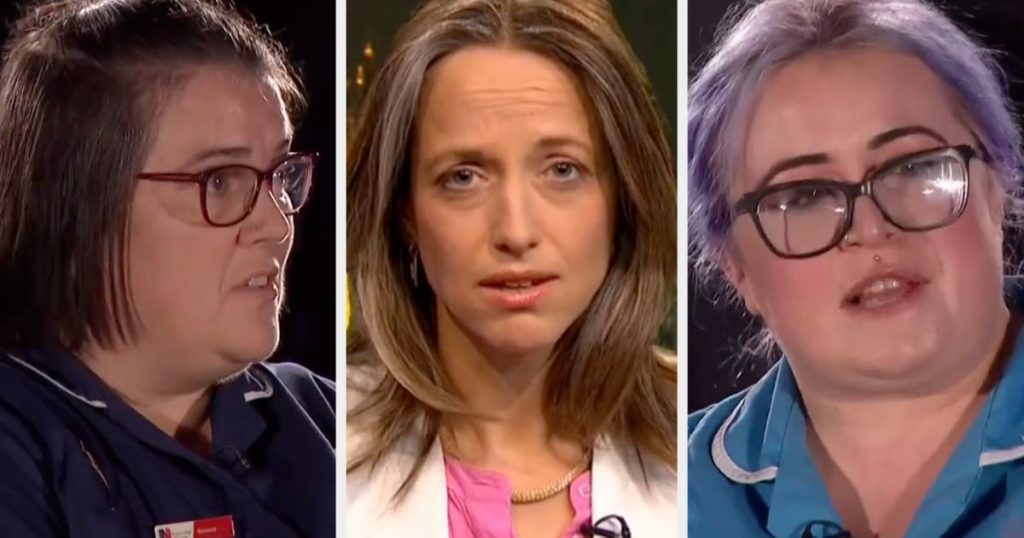Helen Whately savaged by nurses in TV debate over NHS Crisis Helen Whately Savaged By Nurses In TV Debate Over NHS Crisis