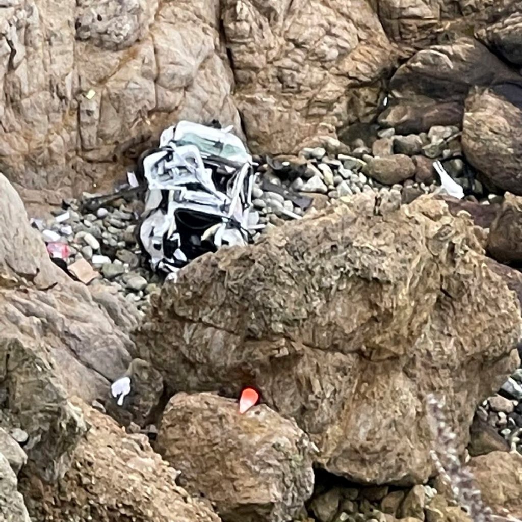 California father accused of attempted Murder for driving Tesla over cliff together with his wife and their two children. California father accused of attempted murder for driving Tesla over cliff with wife and two children inside