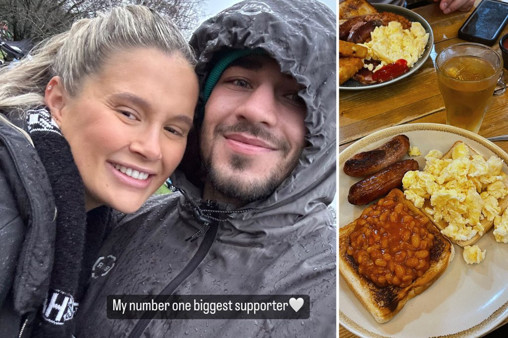 Pregnant Molly Mae cheers on boyfriend Tommy Fury and Tyson Fury during a fun run in torrential rainfall before digging into big fry up Pregnant Molly-Mae cheers on boyfriend Tommy and Tyson Fury at fun run in torrential rain before tucking into big fry up