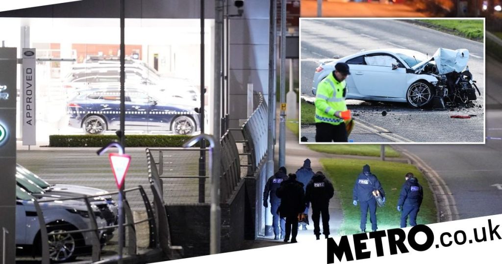 Leeds: Child and woman killed as Audi crashes into Jaguar dealership