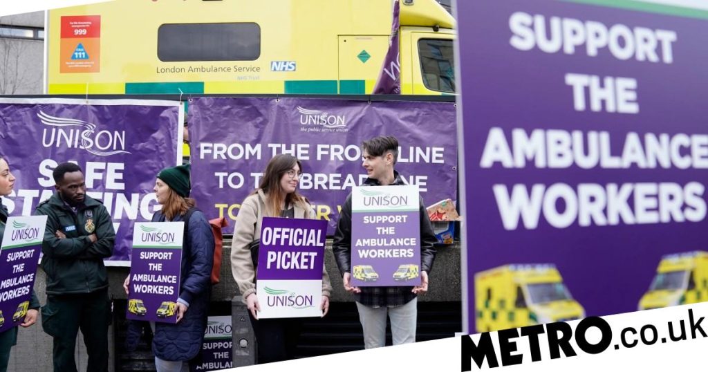 Ambulance workers to hold 10 further strikes over the coming weeks
