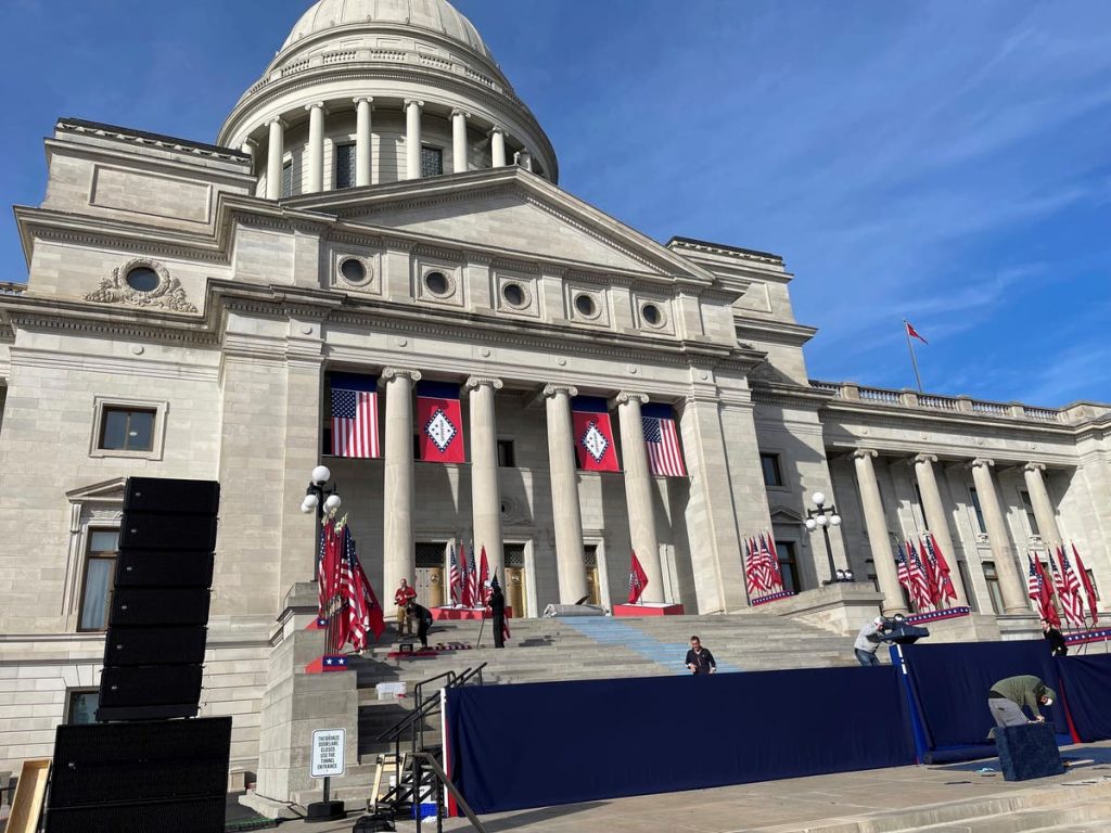 Sarah Huckabee Sanders to swear in as Arkansas governor Sarah Huckabee Sanders to take oath as Arkansas governor