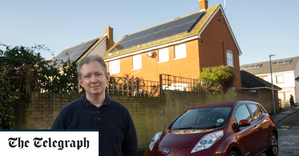 ‘I have solar panels, shares in a wind turbine and two heat pumps – and it’s saved me £12,000’ 'I have solar panels, shares in a wind turbine and two heat pumps – and it's saved me £12,000'