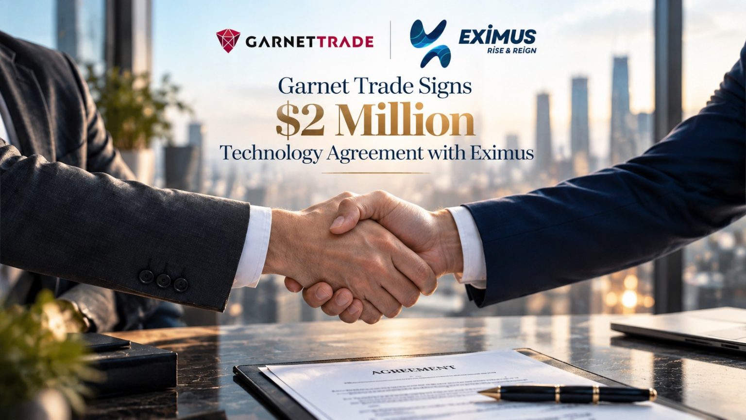 Garnet Trade and Eximus technology agreement announcement: Garnet Private and CRM Upgrade at Heart of Garnet Trade’s $2 Million Eximus Agreement